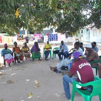 Farmers of Kassa Kunda village of Western Gambia are meeting to discuss radio messages on weather and climate change Farmers of Kassa Kunda village of Western Gambia are meeting to discuss radio messages on weather and climate change